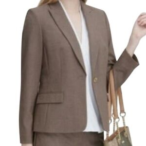 NWT Calvin Klein One Button Blazer, Brown, Size Women’s 2